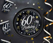 Picture of 60TH BIRTHDAY BLACK & GOLD CUP 250ML 6 PACK